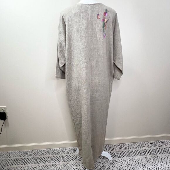 NWT Toofan Hand Painted Artsy Maxi Kaftan Dress Large - Picture 7 of 14